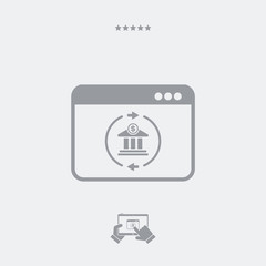 Web banking services icon