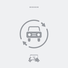 Fototapeta na wymiar Car services renew icon