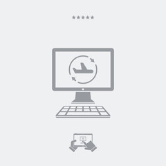 Airline renovated services icon