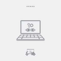 Plug connection flat icon