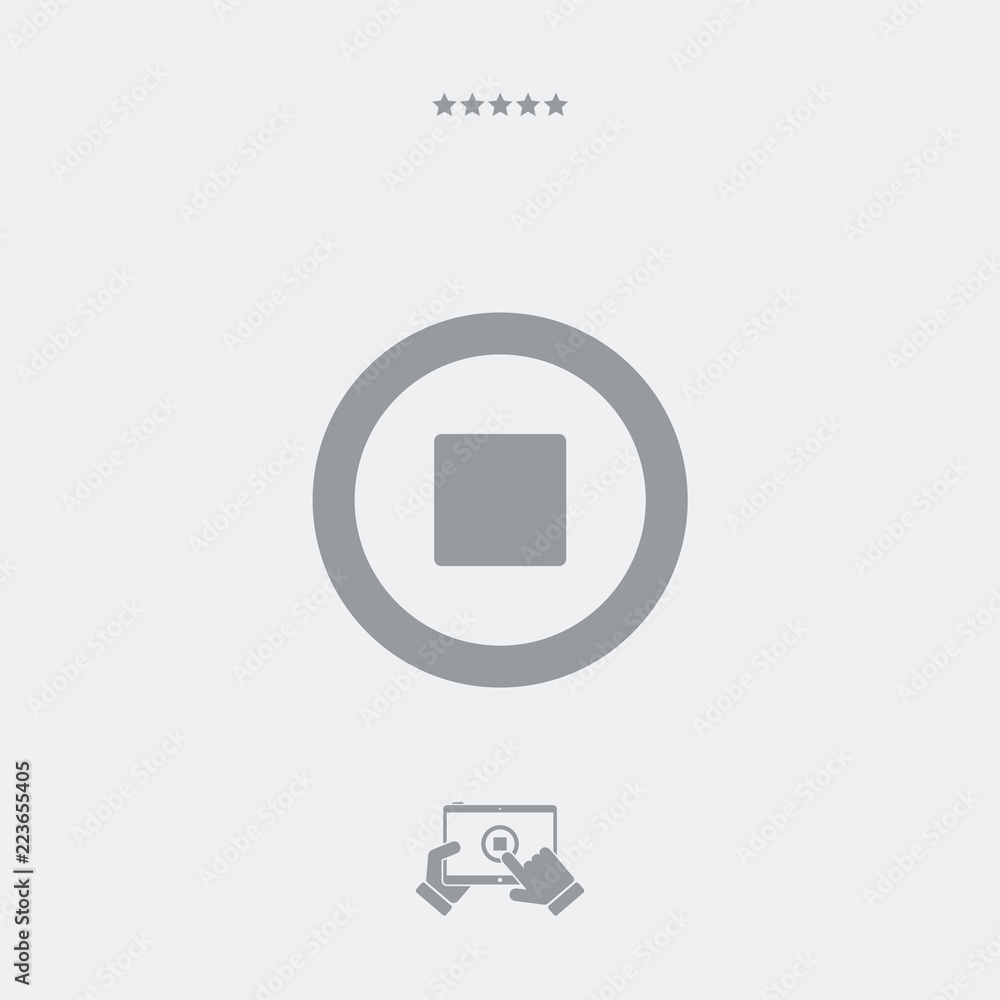 Poster stop player button icon