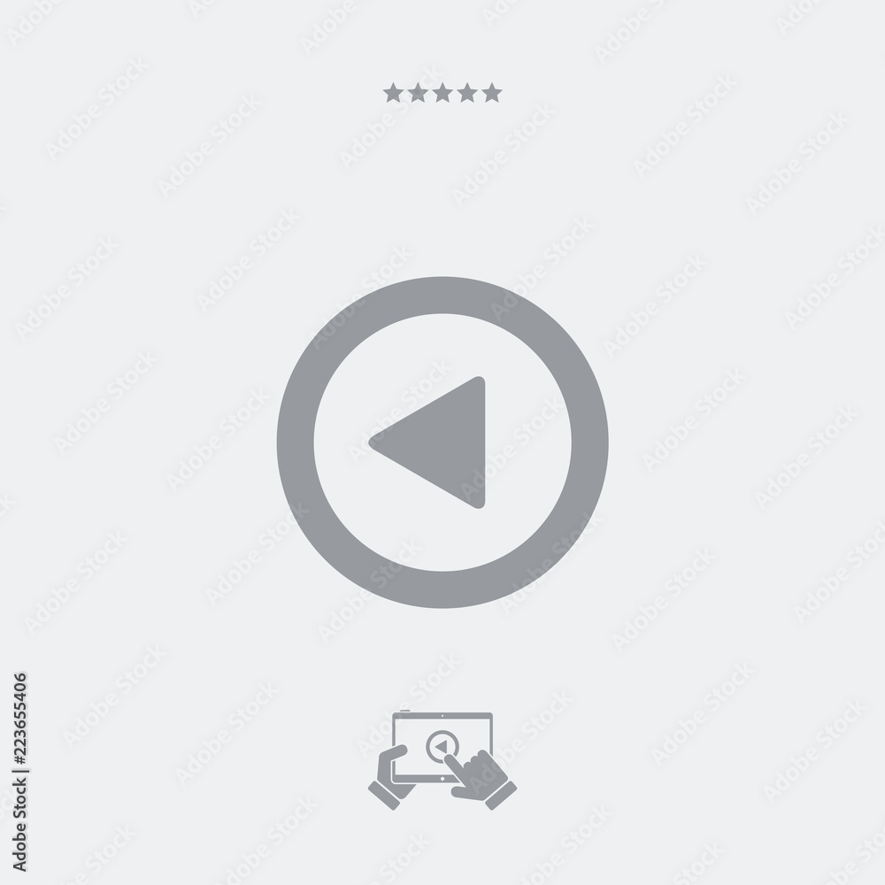 Poster rewind player button icon