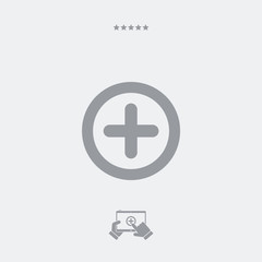 Fototapeta premium Plus concept flat icon