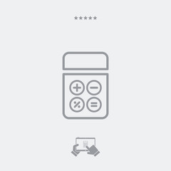 Calculator application flat icon