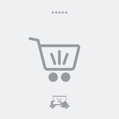 Shopping cart minimal icon