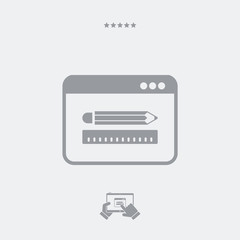 Fototapeta premium Designer app flat icon