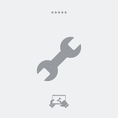 Wrench minimal flat icon