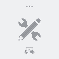 Wrench and pen - Design studio icon