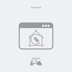 Architecture project flat icon