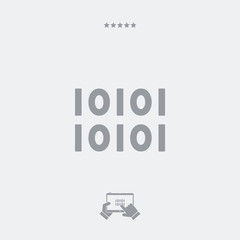 Binary code concept -  Minimal vector icon
