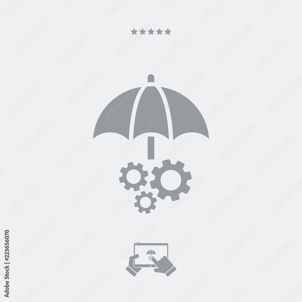 Poster system protected - minimal vector icon