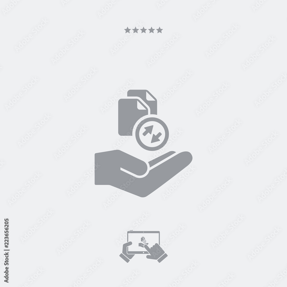 Poster service offer - data backup - minimal icon