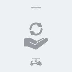 Service offer - Recycle concept - Minimal icon