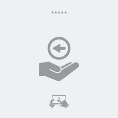 Service offer - Backward concept - Minimal icon