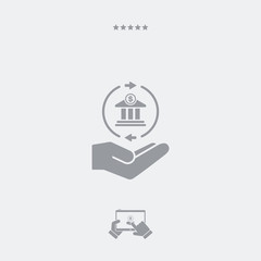Money transfer service - Minimal modern icon