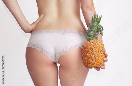 A Woman Is Standing With Her Back Rear View Female Buttocks Sexy Ass A Woman Is Standing With Her Back Rear View Female Buttocks Sexy Ass