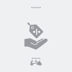 Minimal modern shopping icon - Sale label