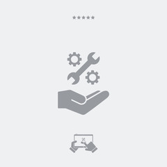 Assistance service - flat minimal icon