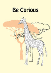  Quotes Poster with Savanna Animal