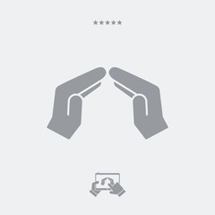 Protection gesture - Vector minimal icon