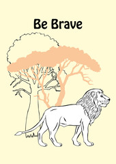  Quotes Poster with Savanna Animal