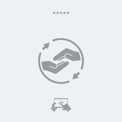 Mutual assistance - Vector minimal icon