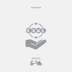 Obraz na płótnie Canvas Money transfer services - Minimal icon