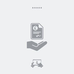 Fototapeta premium Payment document services - Minimal icon