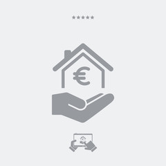 Home cost icon - Euro