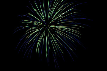 Sparkle fireworks in the night sky