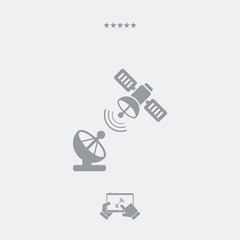 Satellite dish - Vector web icon
