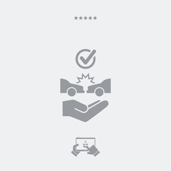 Car crash check - Vector web icon