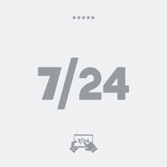 7/24 services - Vector web icon