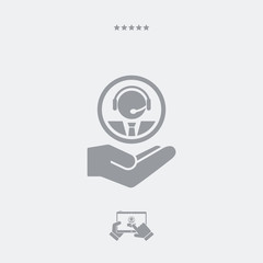 Phone assistance - Vector web icon