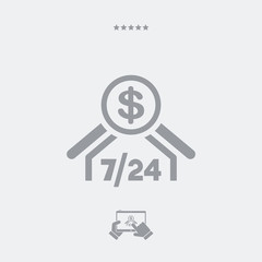 Banking services - Dollar - Vector web icon