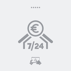 Banking services - Euro - Vector web icon