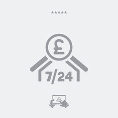 Banking services - Sterling - Vector web icon