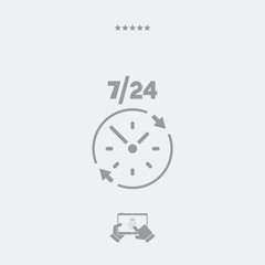 Always available services  - Vector web icon