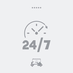 Always available services  - Vector web icon