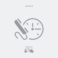 Steady phone support - Vector web icon