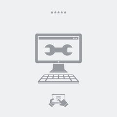 Pc assistance - Vector web icon