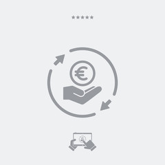 Constant exchange banking services - Vector web icon