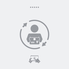 Steady delivery service 24/7 - Vector web icon