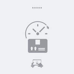 Steady delivery service 24/7 - Vector web icon