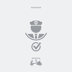 Steady police and security service - Vector web icon