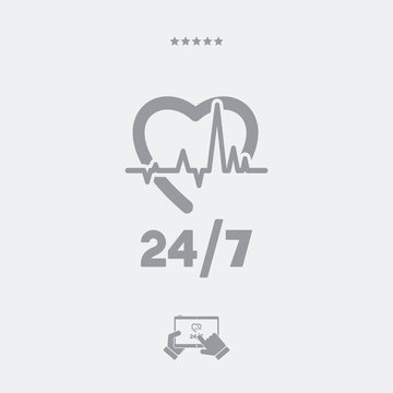 Steady medical assistance service - Vector web icon