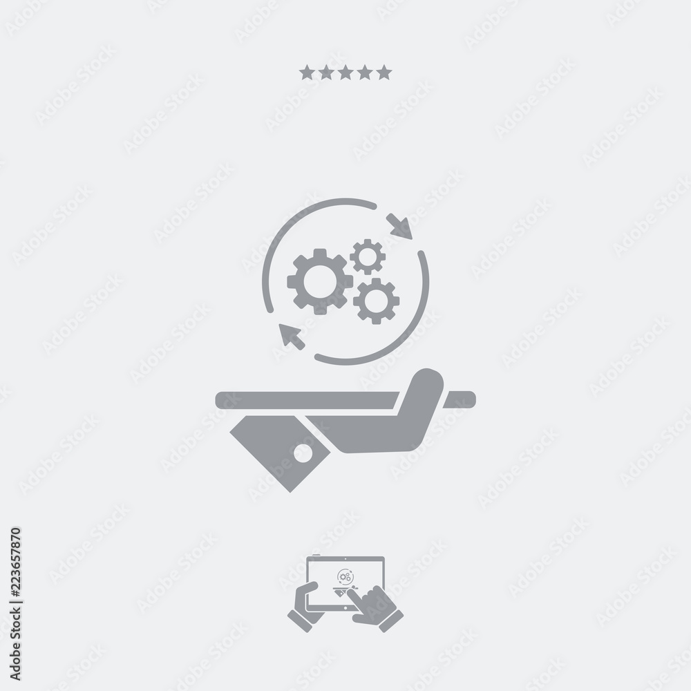 Poster steady technical support service - vector web icon