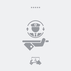 Steady police protection - Vector web icon