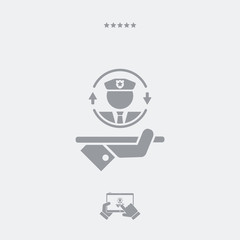 Fototapeta premium Steady police protection - Vector web icon