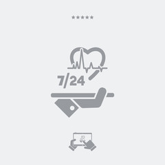 Medical services 7/24 - Vector web icon